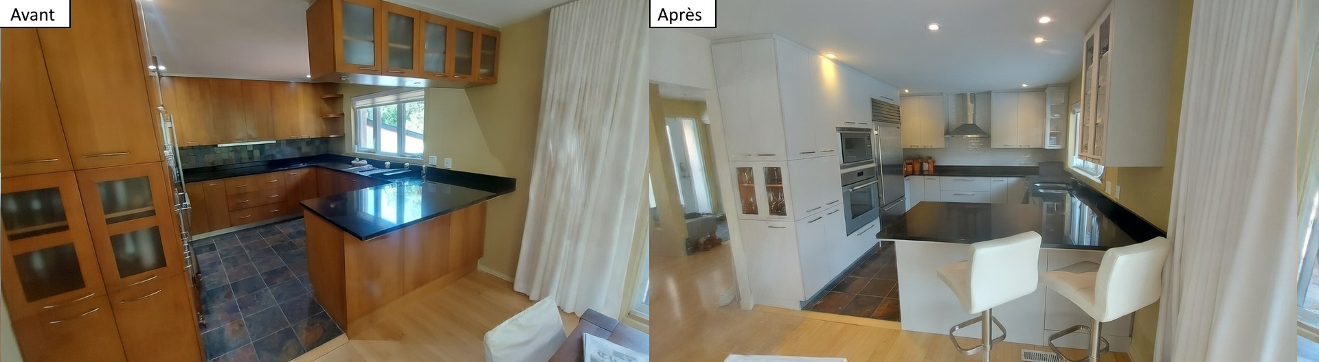 Avant après rénovation de cuisine